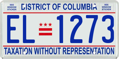 DC license plate EL1273