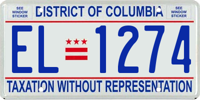 DC license plate EL1274