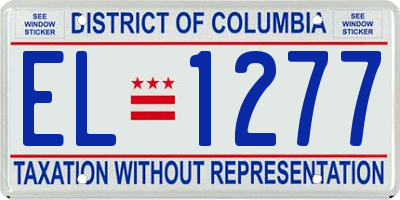 DC license plate EL1277