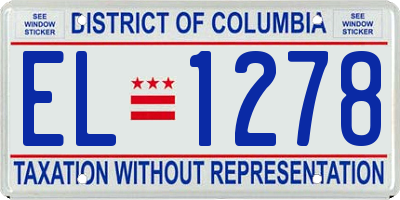 DC license plate EL1278