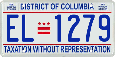 DC license plate EL1279