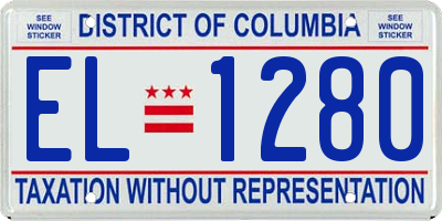 DC license plate EL1280