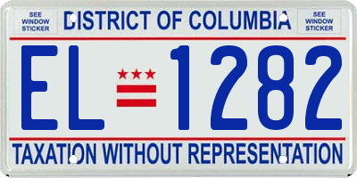 DC license plate EL1282