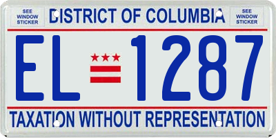 DC license plate EL1287