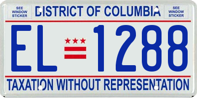 DC license plate EL1288