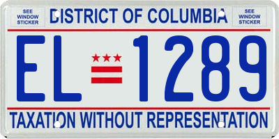 DC license plate EL1289