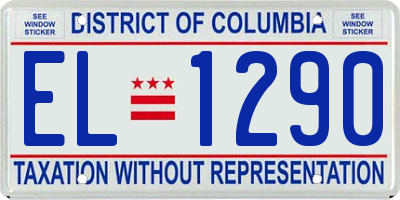 DC license plate EL1290