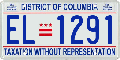 DC license plate EL1291