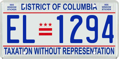 DC license plate EL1294