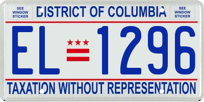 DC license plate EL1296