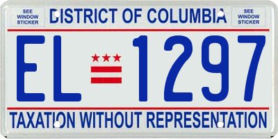 DC license plate EL1297