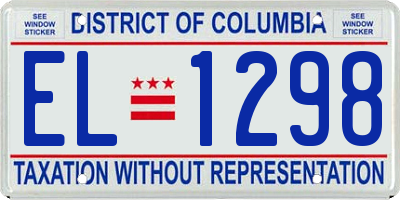 DC license plate EL1298