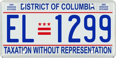 DC license plate EL1299