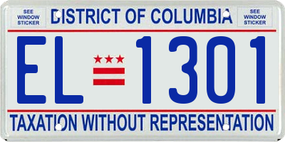 DC license plate EL1301