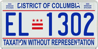 DC license plate EL1302