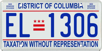 DC license plate EL1306