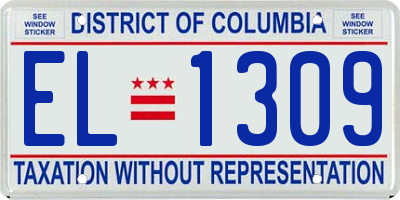 DC license plate EL1309