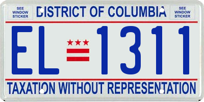 DC license plate EL1311