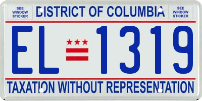 DC license plate EL1319