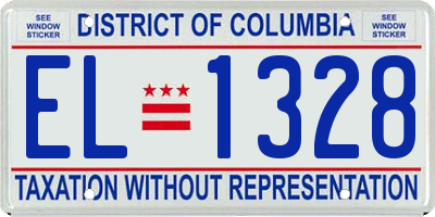 DC license plate EL1328