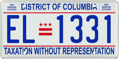 DC license plate EL1331