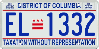 DC license plate EL1332