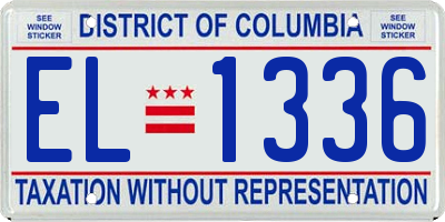 DC license plate EL1336