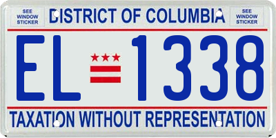 DC license plate EL1338