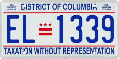 DC license plate EL1339