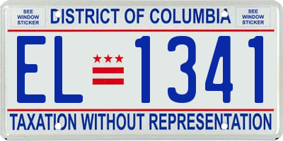 DC license plate EL1341