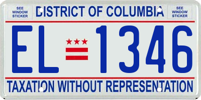 DC license plate EL1346