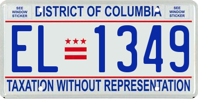 DC license plate EL1349