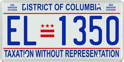 DC license plate EL1350