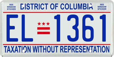 DC license plate EL1361