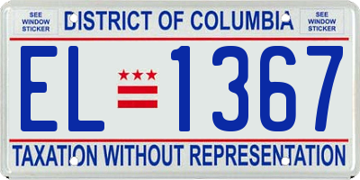 DC license plate EL1367