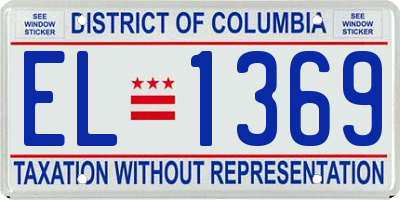 DC license plate EL1369