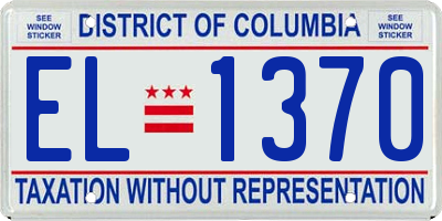 DC license plate EL1370