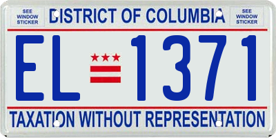 DC license plate EL1371