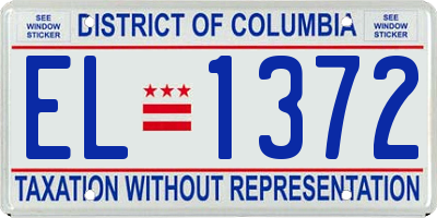 DC license plate EL1372