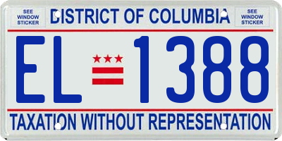 DC license plate EL1388