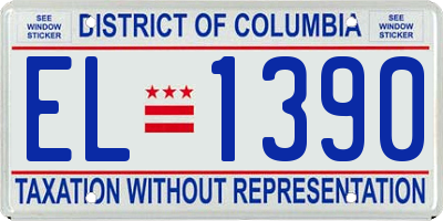 DC license plate EL1390