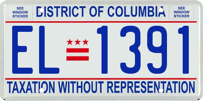 DC license plate EL1391