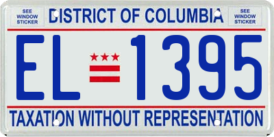 DC license plate EL1395