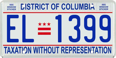 DC license plate EL1399