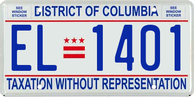 DC license plate EL1401