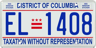 DC license plate EL1408