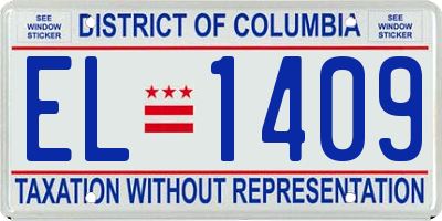 DC license plate EL1409