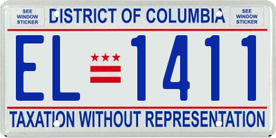 DC license plate EL1411