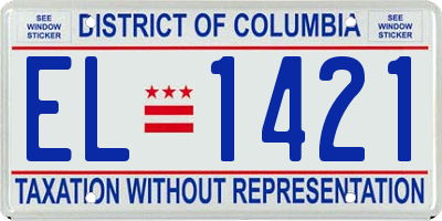 DC license plate EL1421