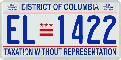 DC license plate EL1422